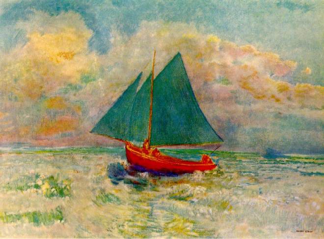 Redon_red-boat